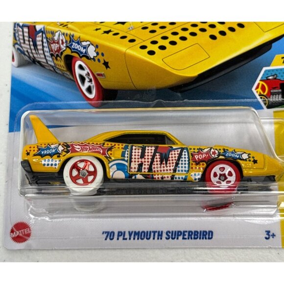 Hot Wheels '70 Plymouth Superbird Art Cars Yellow Graffiti 2024 Diecast 1:64 - Picture 2 of 6